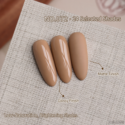 BOMD Autumn Winter E072 Milk Tea Brown solid gel polish swatch