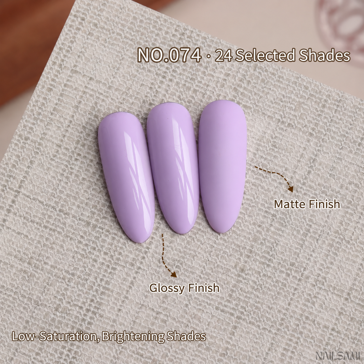 BOMD Autumn Winter E074 Nude Lilac solid gel polish swatch