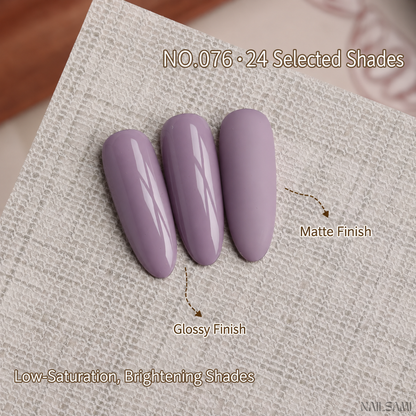 BOMD Autumn Winter E076 Hibiscus Mauve solid gel polish swatch
