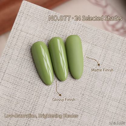 BOMD Autumn Winter E077 Green Grape Soda solid gel polish swatch