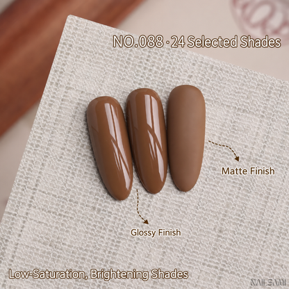 BOMD Autumn Winter E088 Chestnut Brown solid gel polish swatch