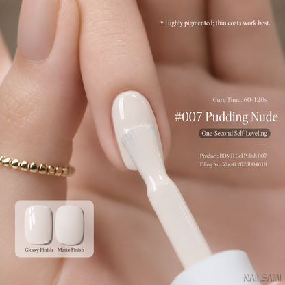 BOMD Colorist #007 Pudding Nude solid colour gel polish