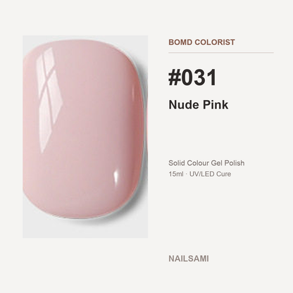 BOMD Colorist #031 Nude Pink solid colour gel polish swatch