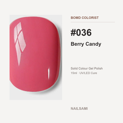 BOMD Colorist #036 Berry Candy solid colour gel polish swatch