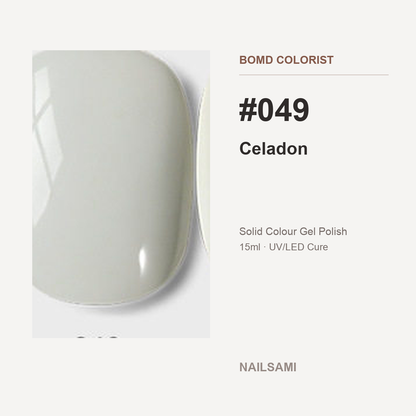 BOMD Colorist #049 Celadon solid colour gel polish swatch