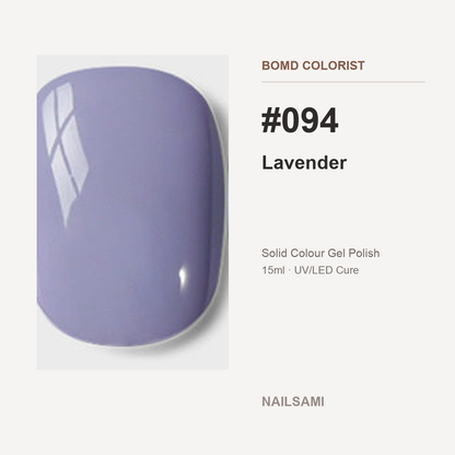 BOMD Colorist #094 Lavender solid colour gel polish swatch