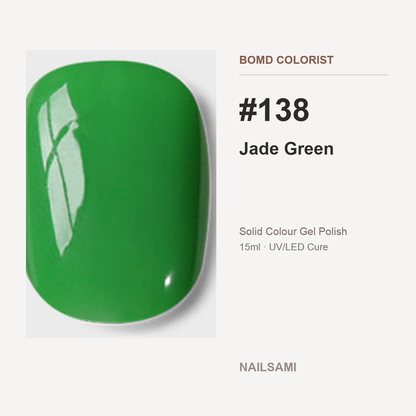 BOMD Colorist #138 Jade Green solid colour gel polish swatch