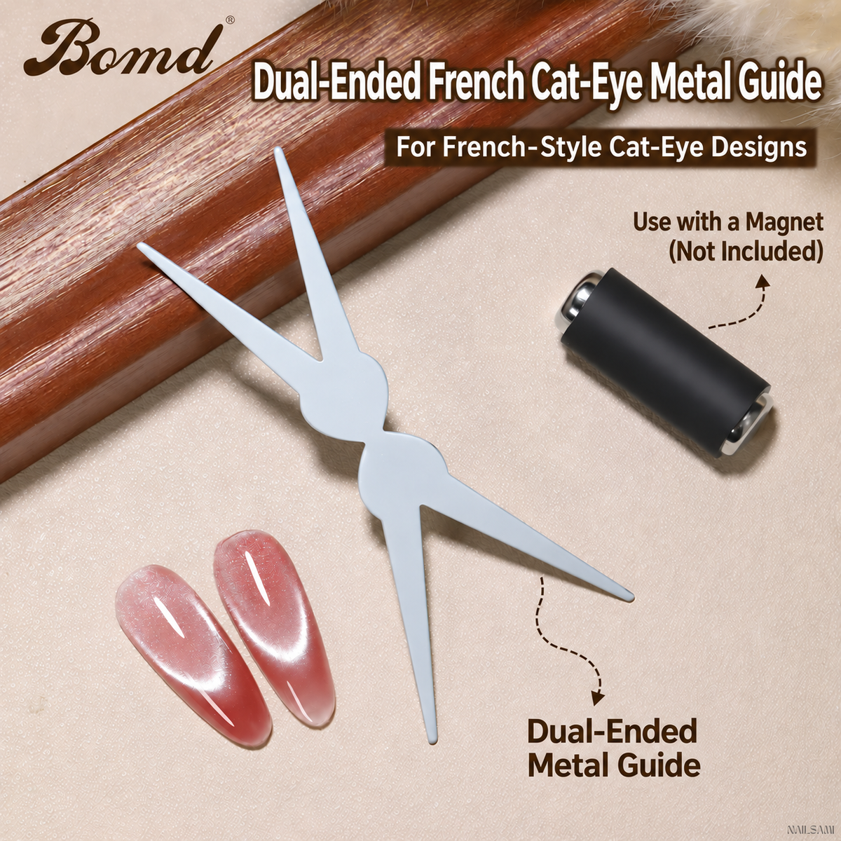 BOMD dual-ended French cat-eye metal guide option