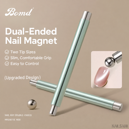 BOMD dual-ended steel-ball cat-eye magnet tool with two tip sizes