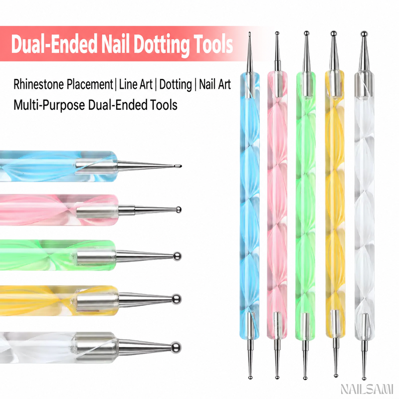 BOMD five-piece dual-ended nail dotting tool set