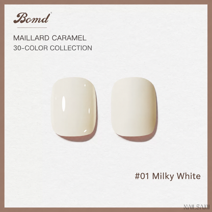 BOMD Maillard Caramel #01 Milky White gel polish swatch