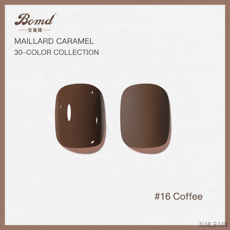 BOMD Maillard Caramel #16 Coffee gel polish swatch