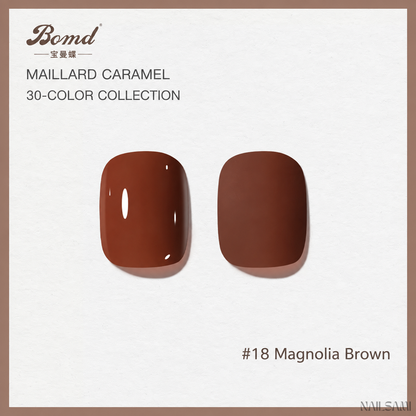 BOMD Maillard Caramel #18 Magnolia Brown gel polish swatch