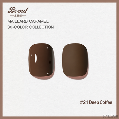 BOMD Maillard Caramel #21 Deep Coffee gel polish swatch