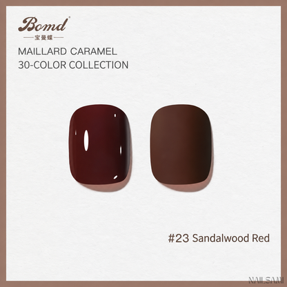 BOMD Maillard Caramel #23 Sandalwood Red gel polish swatch