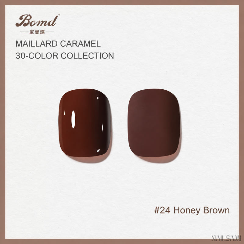 BOMD Maillard Caramel #24 Honey Brown gel polish swatch