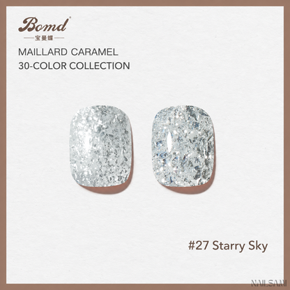 BOMD Maillard Caramel #27 Starry Sky gel polish swatch