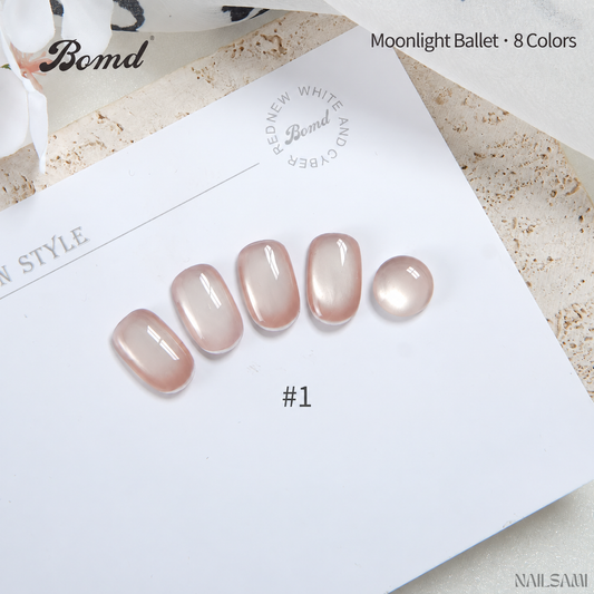 BOMD Moonlight Ballet #01 nude pink cat-eye gel swatch