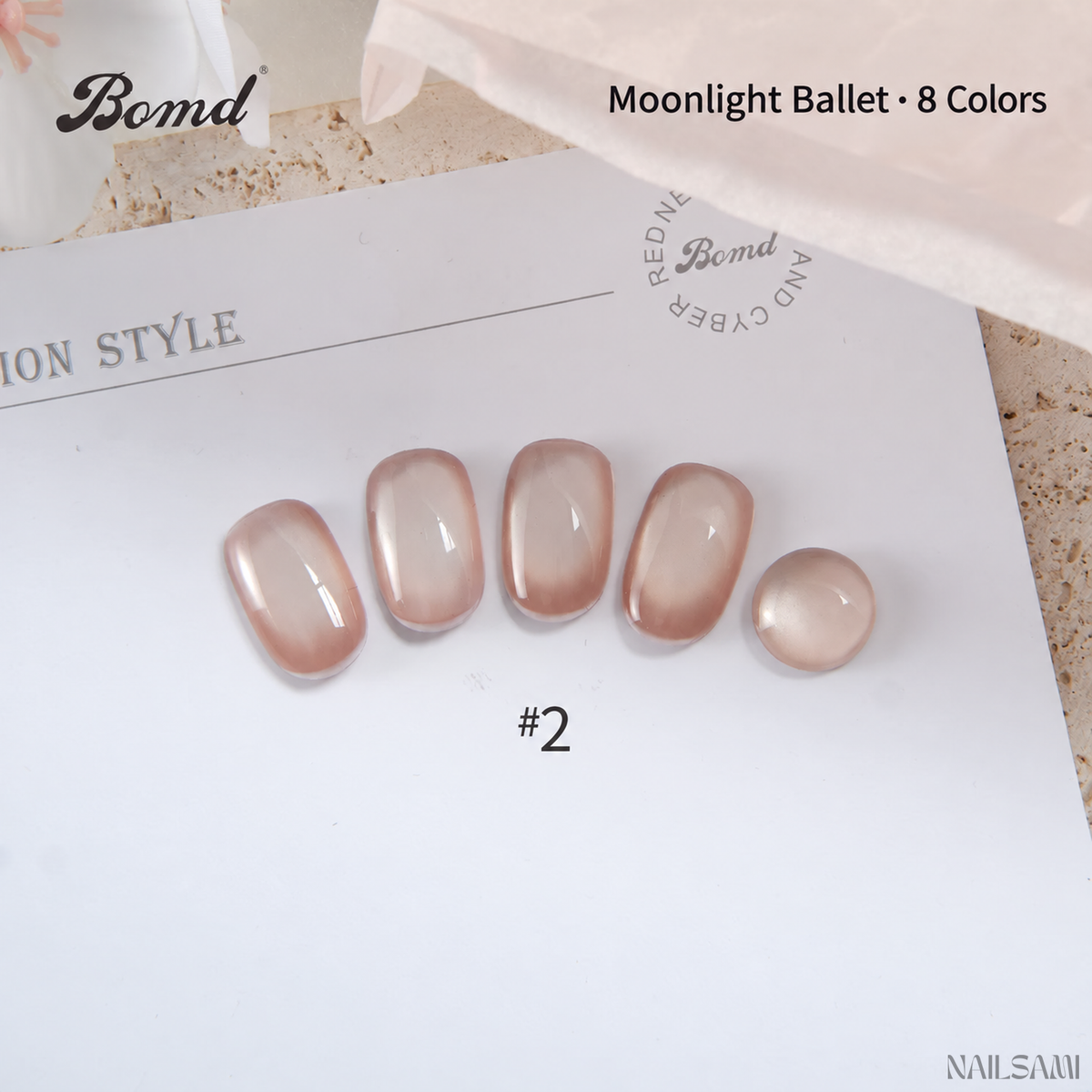 BOMD Moonlight Ballet #02 nude pink cat-eye gel swatch