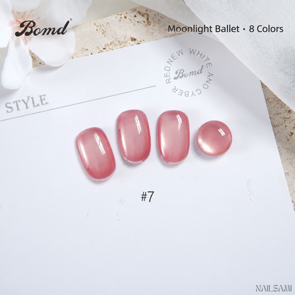 BOMD Moonlight Ballet #07 nude pink cat-eye gel swatch