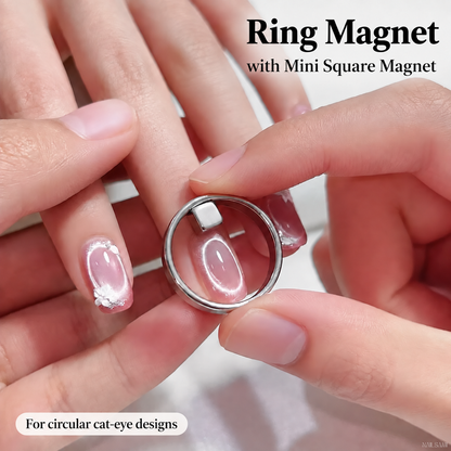BOMD ring magnet with attached mini square magnet option