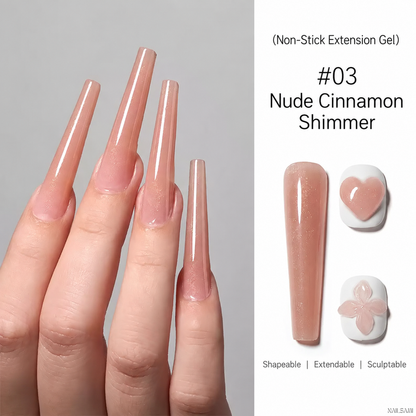 BOMD solid extension gel shade 03 Nude Cinnamon Shimmer