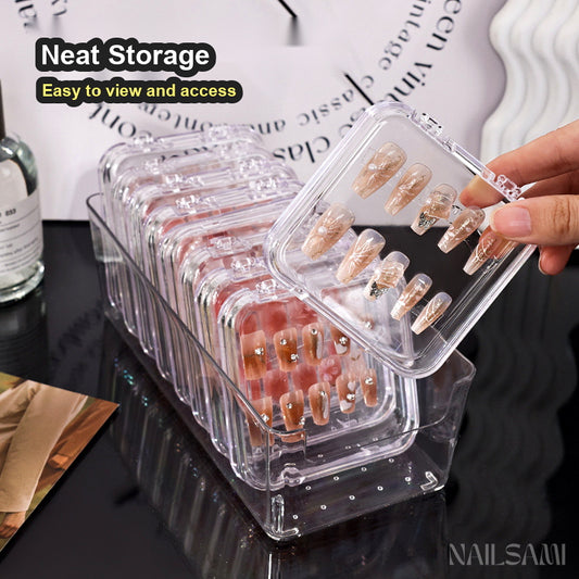 Clear Press-On Nail Storage Box