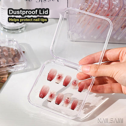 Clear Press-On Nail Storage Box