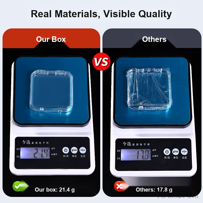 Clear Press-On Nail Storage Box