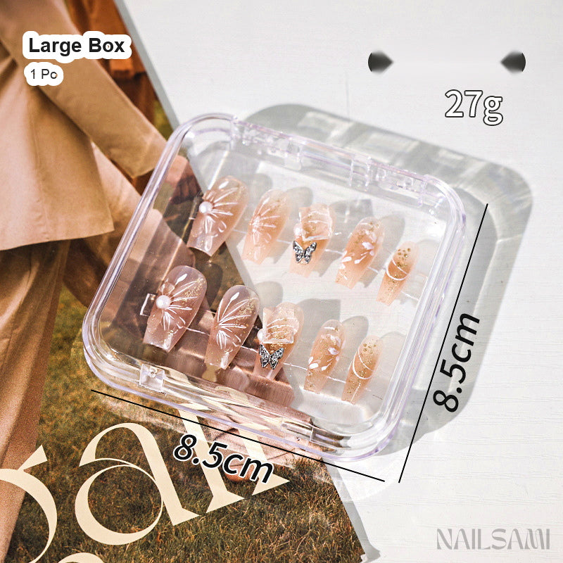 Clear Press-On Nail Storage Box