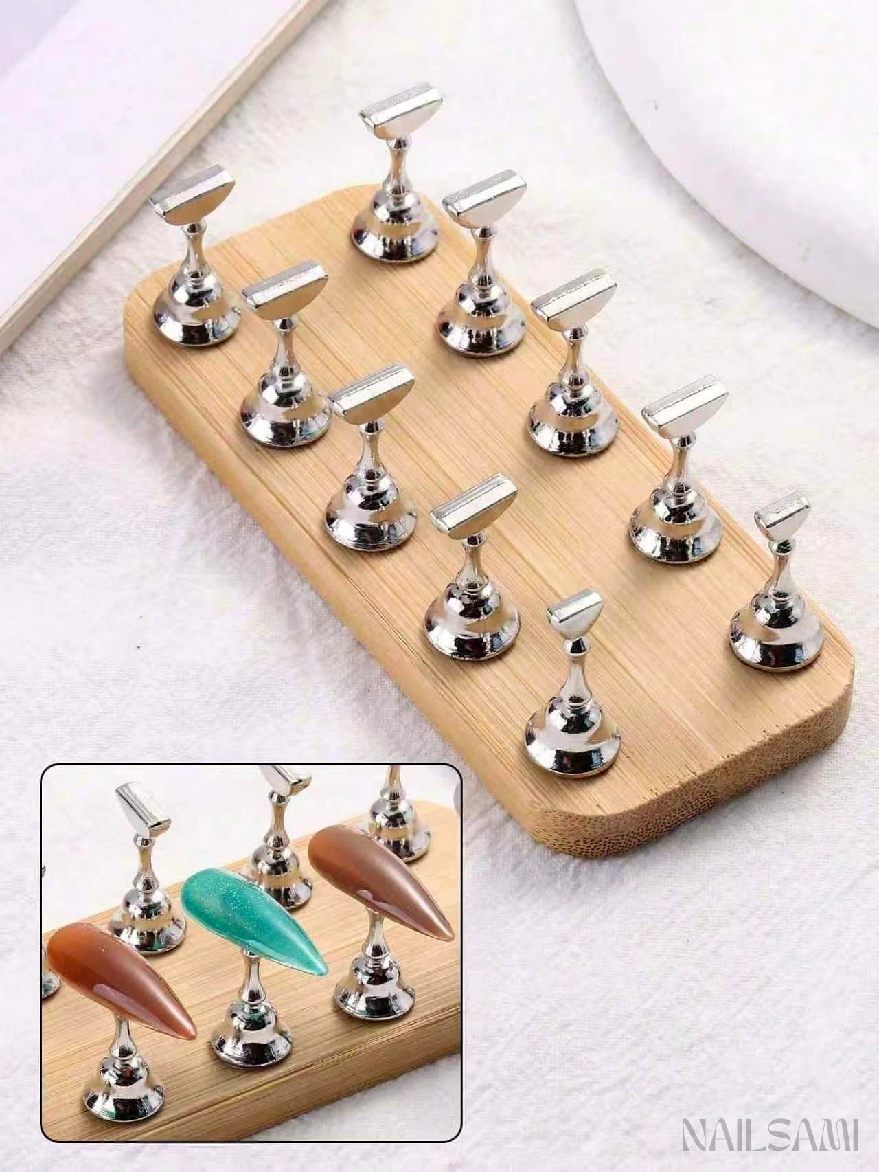 Magnetic Nail Tip Practice Stand Set