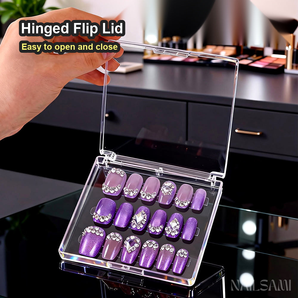 Clear Press-On Nail Storage Box