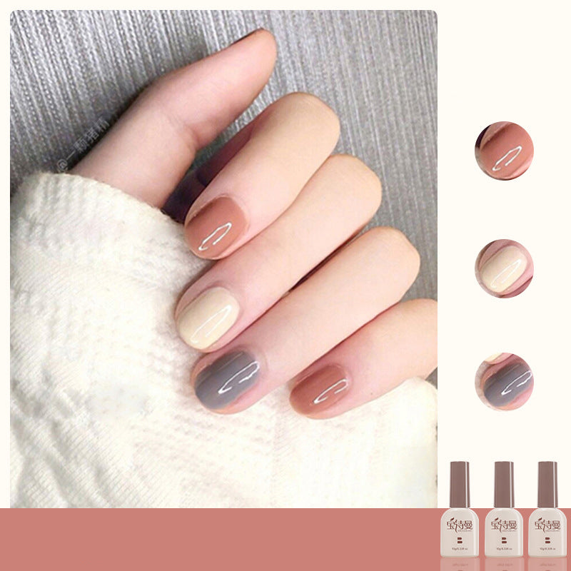 Pomelo Color + Beige + Cement Gray cat eye gel polish for bold and unique nail art with a pomelo color base, accented by beige and cement gray for a refined and captivating look