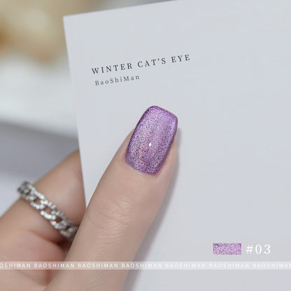 Cool Dream Winter Cat Eye 03 for bold and captivating nail designs with a rich cool dream winter cat eye shimmer, creating a luxurious look