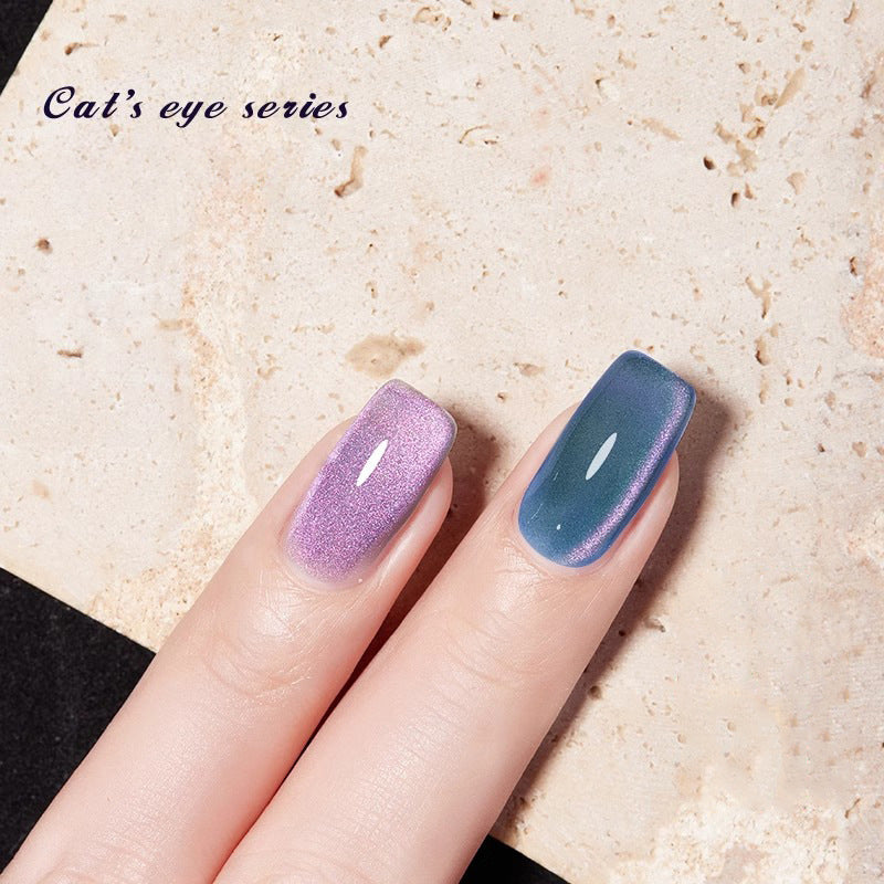 Starry Night Cat Eye Gel Polish 2024 Star Dance Floor Cat Eye 06 for shimmering starry night cat eye nail designs with a bold look