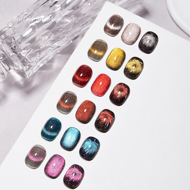 Cat eye gel polish full set for comprehensive and versatile nail art with a variety of shimmering and vibrant cat eye effects, ideal for creating stunning and diverse nail designs