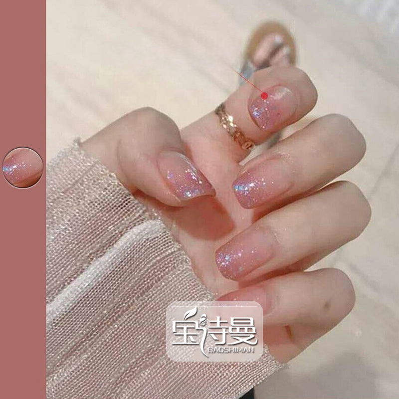 Summer Glitter Gel Polishes Sparkling Sakura Pink for soft pink glitter nail designs inspired by cherry blossoms