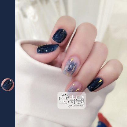 Summer Glitter Gel Polishes Midnight Blue for deep blue glitter nail designs with a midnight sky effect