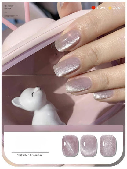 Honey Pomelo Crystal Cat Eye cat eye gel polish for refreshing and vibrant nail designs with a honey pomelo cat eye effect, ideal for a lively and unique appearance