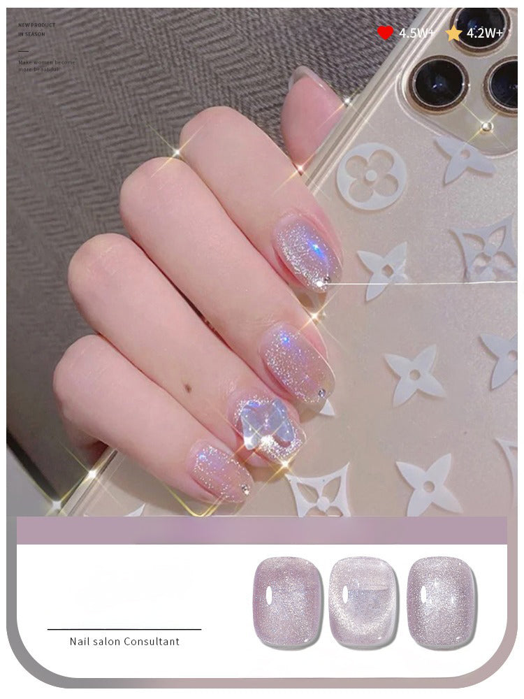 Aurora Crystal Cat Eye cat eye gel polish for creating enchanting and mesmerizing nail art with an aurora crystal cat eye effect, adding a touch of magic