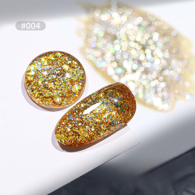 Shimmering 2025 Glitter Gold Nails