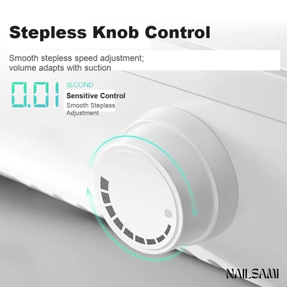Stepless knob control — 0.01s sensitive smooth adjustment