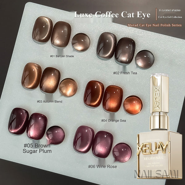 NAILSAMI Luxe Coffee Glass Bead Cat Eye Gel - 6 Colors - image 1
