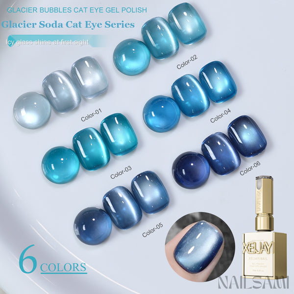 NAILSAMI Glacier Soda Crystal Cat Eye Gel - 6 Colors - image 1