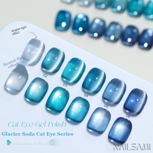 NAILSAMI Glacier Soda Crystal Cat Eye Gel - 6 Colors - image 2