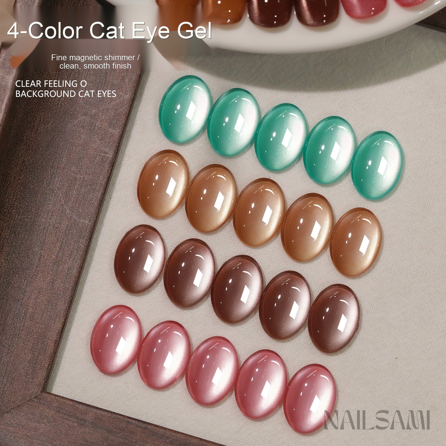 NAILSAMI Spring Prelude Crystal Cat Eye Gel - 4 Colors - image 2