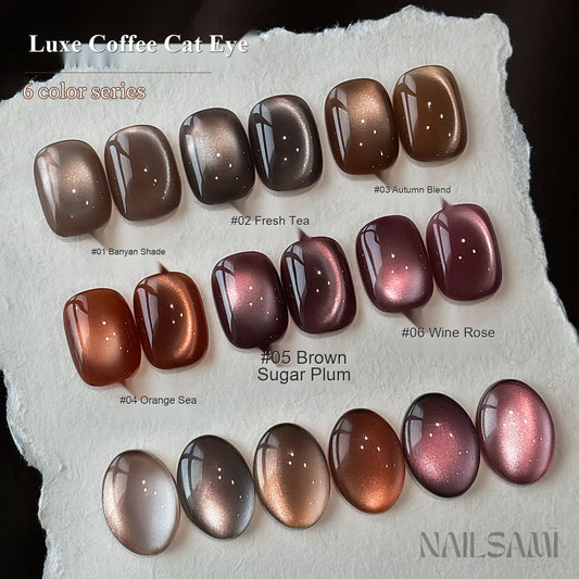NAILSAMI Luxe Coffee Glass Bead Cat Eye Gel - 6 Colors - image 2