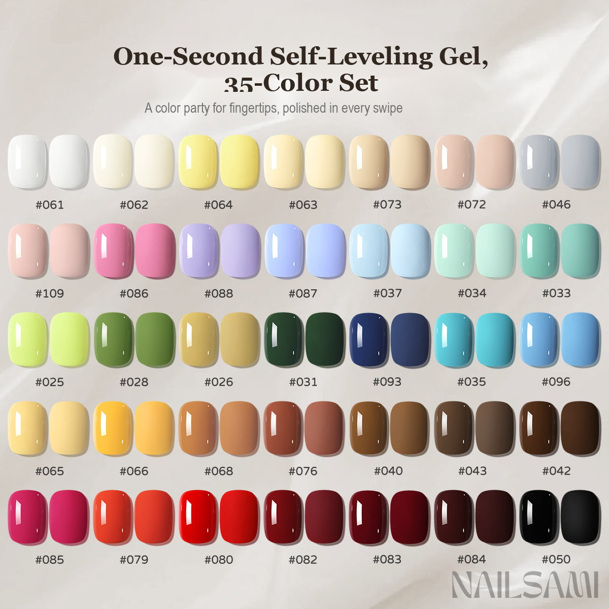NAILSAMI One-Second Self-Leveling Gel Polish - 35 Colors - image 2
