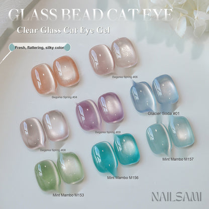 NAILSAMI Clear Glass Bead Cat Eye Gel - 8 Colors - image 2