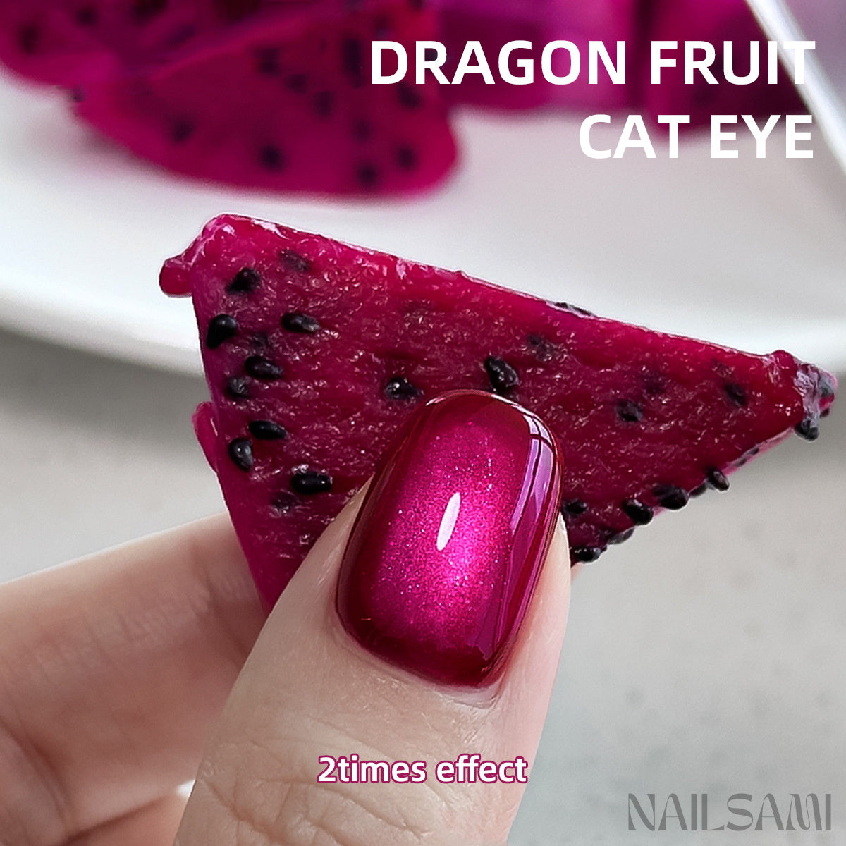 NAILSAMI Dragon Fruit Crystal Cat Eye Gel - image 3